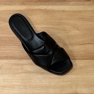 Salvatore Ferragamo Black Leather Sandals